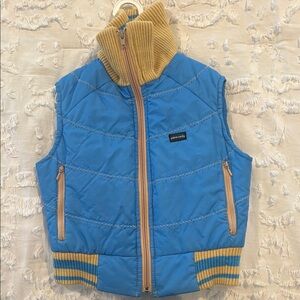 Blue and Tan Puffer Vest